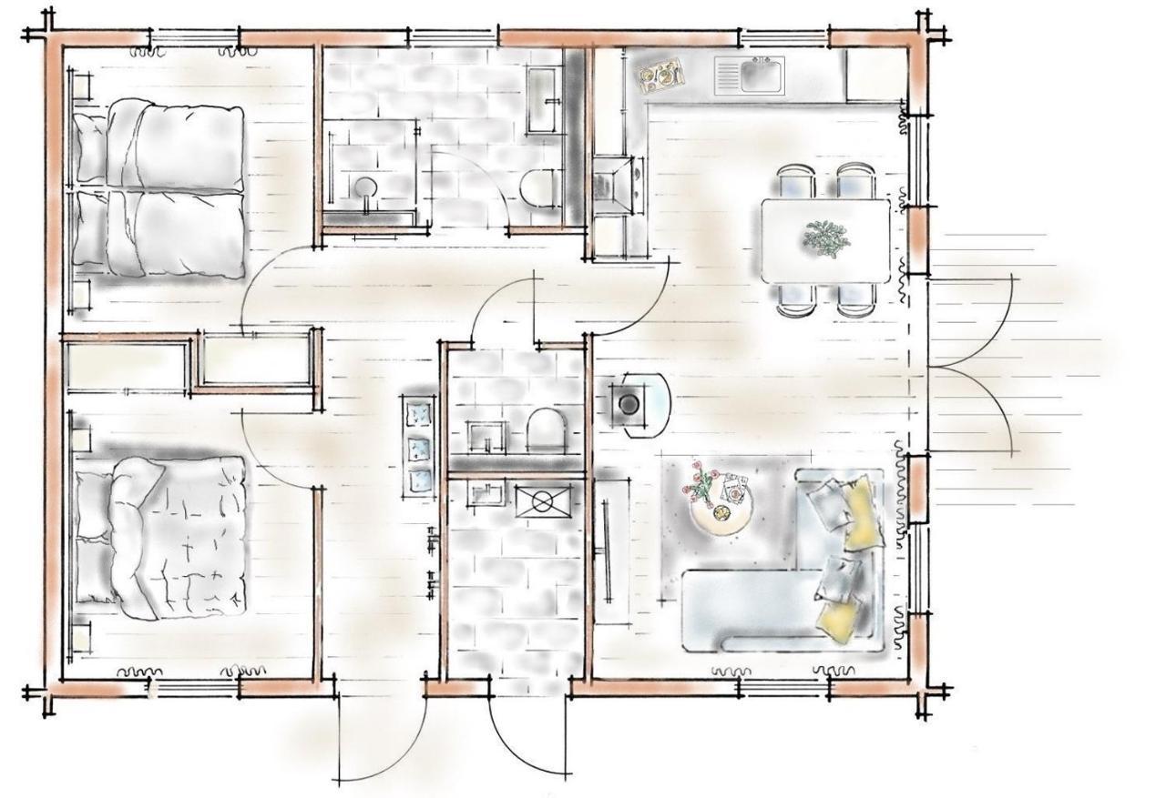 Oekologisches Holzblock-Ferienhaus 150 Im Lauterdoerfle Zu Vermieten - Neubau Villa Hayingen Eksteriør billede